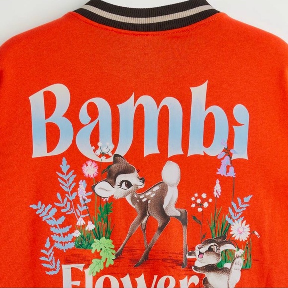 DISNEY BAMBI PRINTED BASEBALL JACKET - Picture 3 of 3